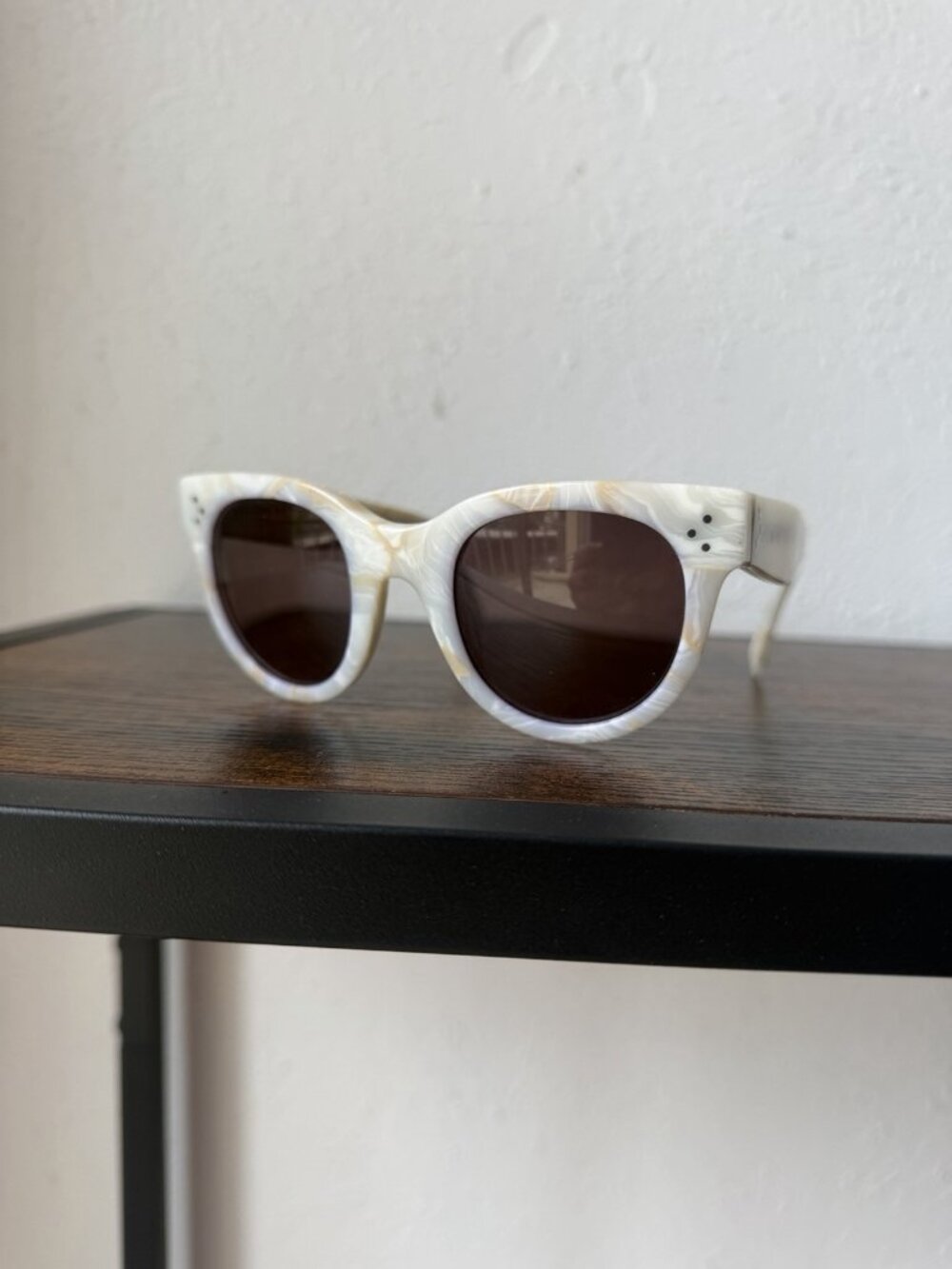 Celine Three Dot Cat Eye Women's Sunglasses Brown Gray 41035/S RX - Picture 2 of 10
